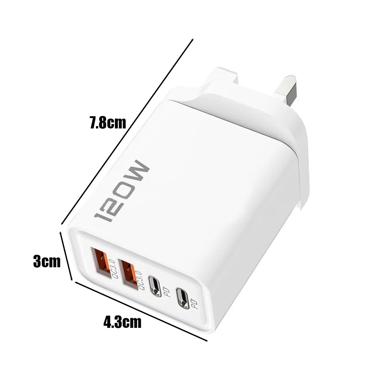 Fast Charging Quick Charger PD USB Type-C Wall Adapter for iPhone 16/15/14 Xiaomi Huawei Redmi Oneplus -Phone Charger Oasis Select UK Charger