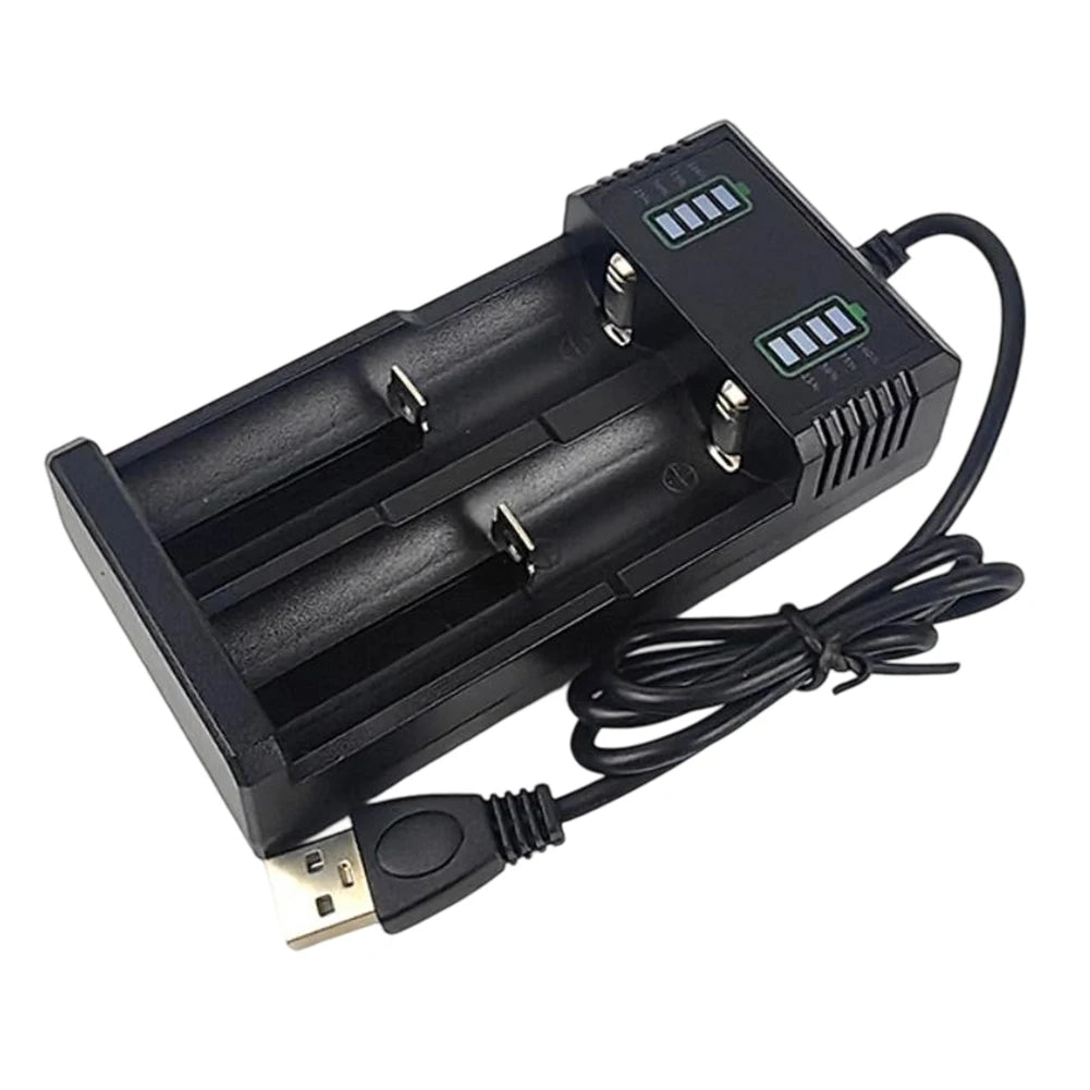 1/2/4Slot USB Smart Battery Charger For 21700 14500 18500 26650 Lithium Battery With LED Indicator Battery Charger Oasis Select