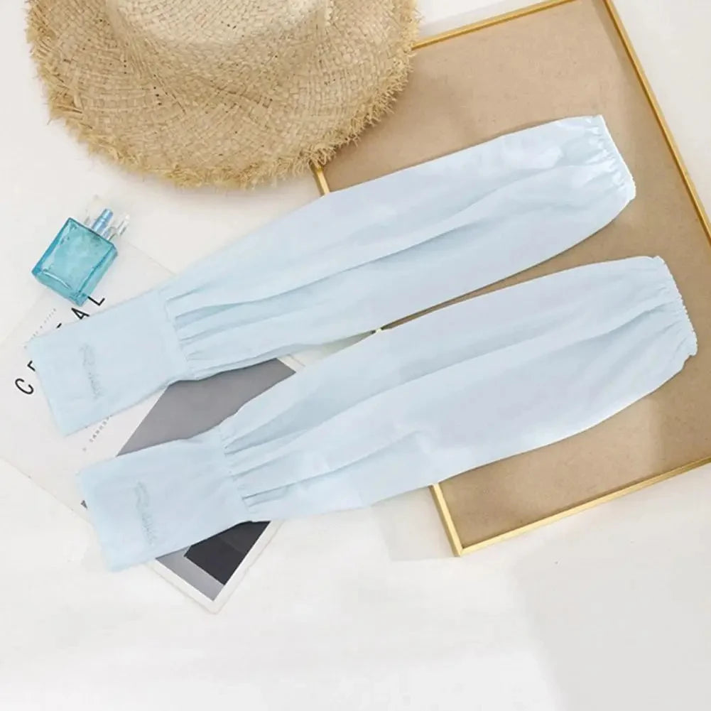 Summer Loose Sunscreen Driving Ice Silk Sleeve Female Long Length UV Protection Arm Arm Glove Sleeves Super Soft Breathable Oasis Select