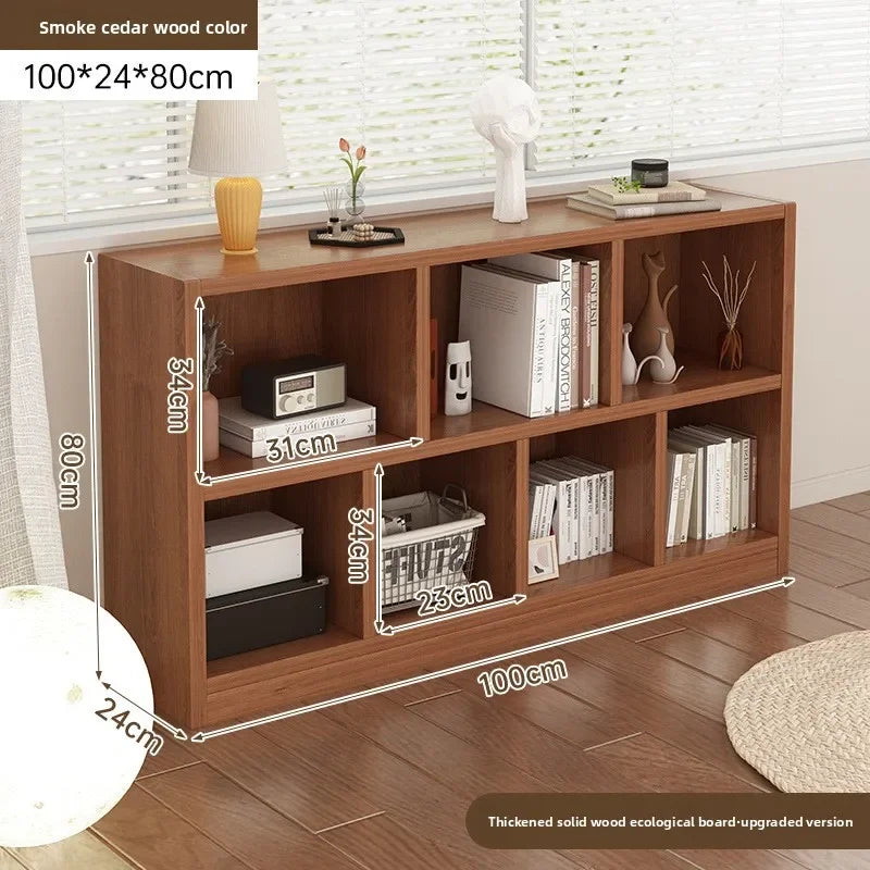 Bookshelf Bookcase Floor Shelf Home Living Room Study Combination Locker Bedroom Low Cabinet Oasis Select Smoke 100-24-80