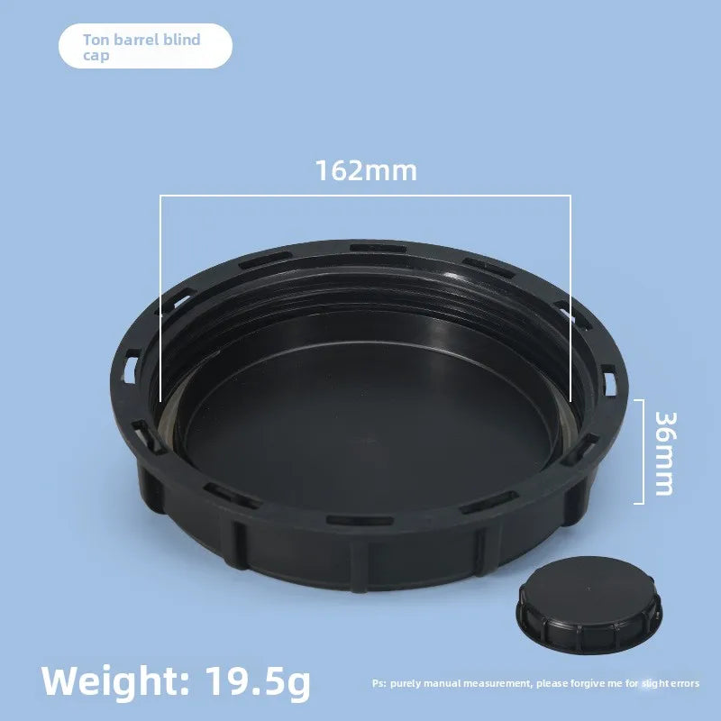 100mm Black Plastic Valve Lid IBC Tank Valve Replace Cap Valve Cover Gaskets Coarse Thread Durable Home Garden tool Oasis Select E