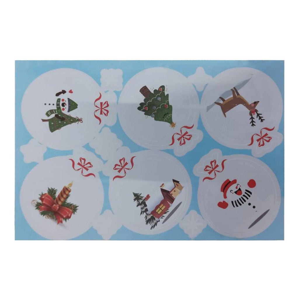 Christmas Electrostatic Window Stickers – Santa & Reindeer Holiday Window Clings Oasis Select P 20 30CM