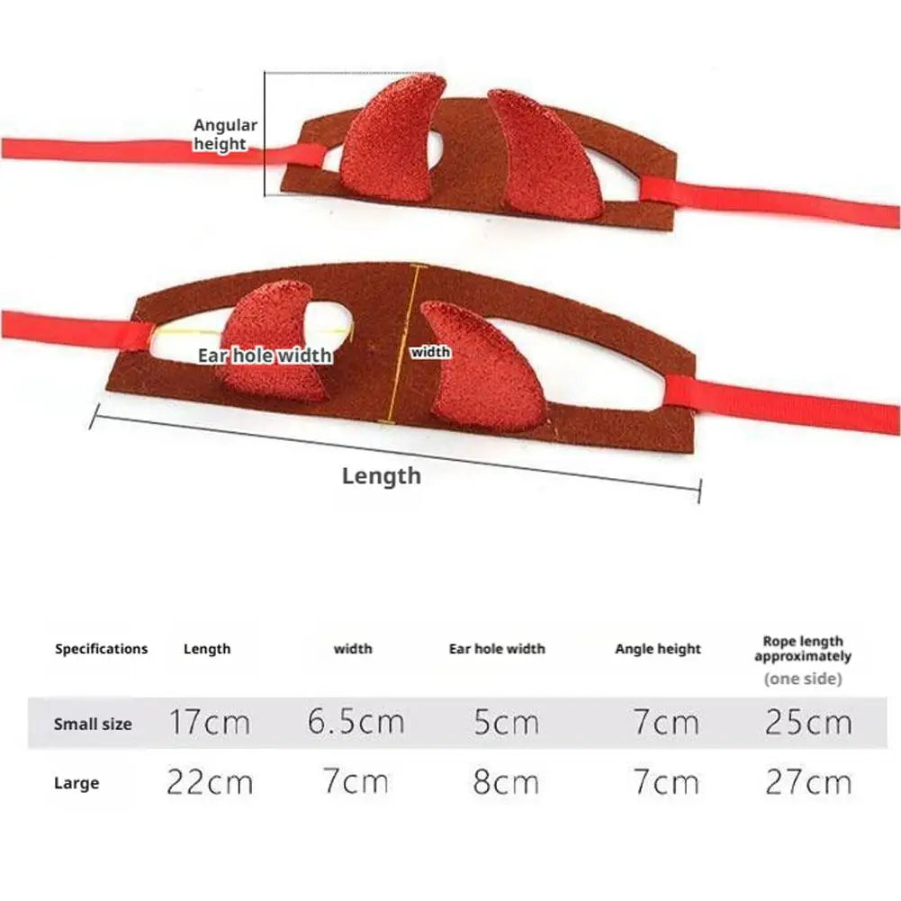 Pet Costume Devil Horn Headband Accessory Animal Headpiece Cosplay Halloween Party Props Funny Demon Cosplay for Dogs Cats Gifts Oasis Select