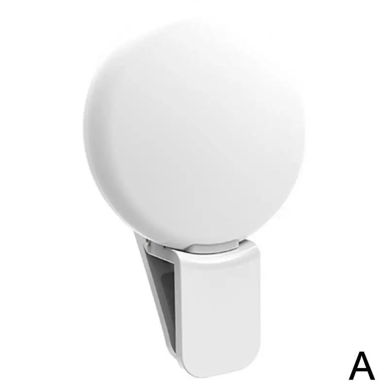 Mini Clip-On LED Selfie Ring Light – 3-Level Dimming Clip-On Ring Light Oasis Select white