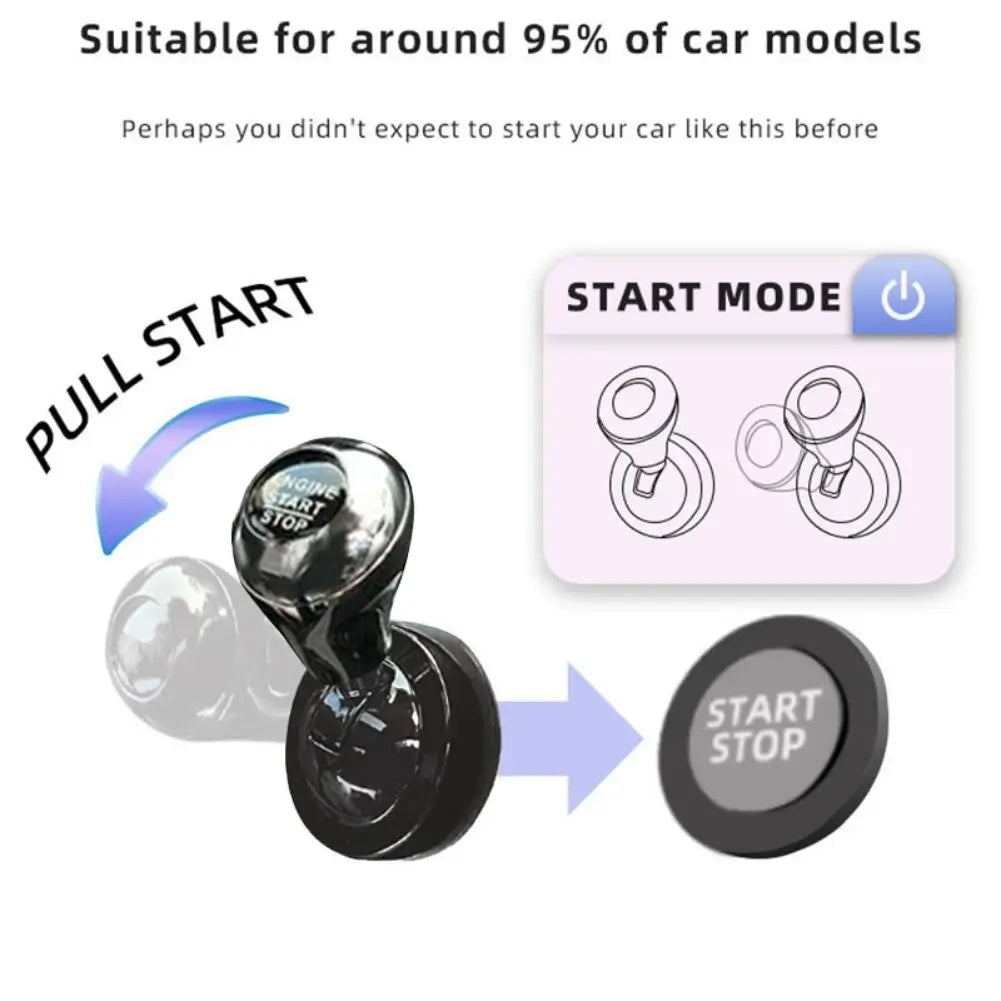 Universal Car Start Button Cover Rocker Retro Joystick Interior Decor One-Touch Push Start Automotive Accessories Oasis Select