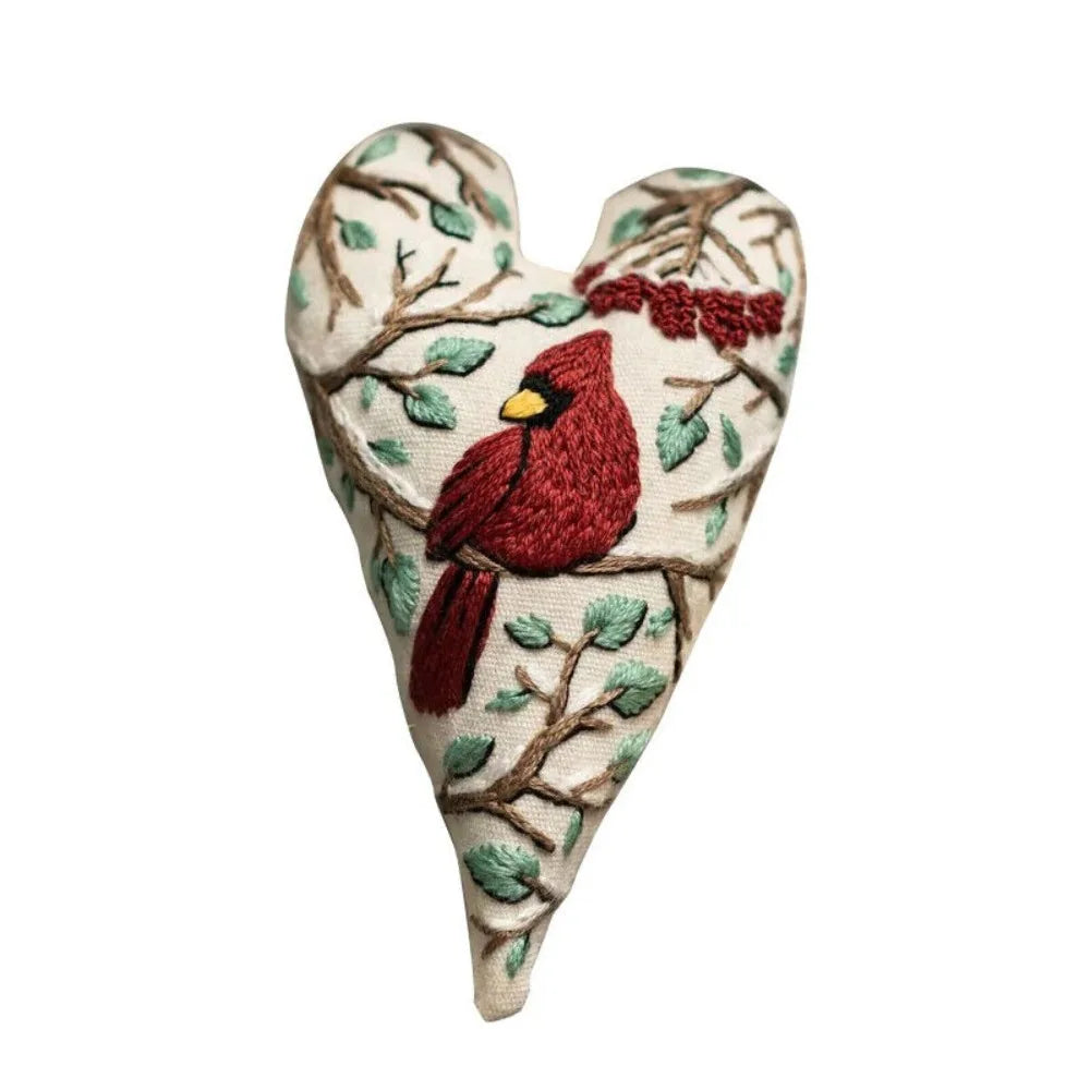 Christmas Heart Cross Stitch Embroidery Kit | Needle & Thread