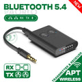 2 in 1 aptX Bluetooth Audio Receiver Transmitter aptX-Adaptive AD/HD/LL AAC 3.5MM AUX HiFi Music Multipoint Wireless Adapter Oasis Select Black