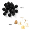 100pcs PVC Rubber Pin Backs Heliltd Butterfly Clutch Tie Tacks Blank for DIY Uniform Badges Holder Clasp Lapel Pin Enamel Pins Oasis Select Set 14