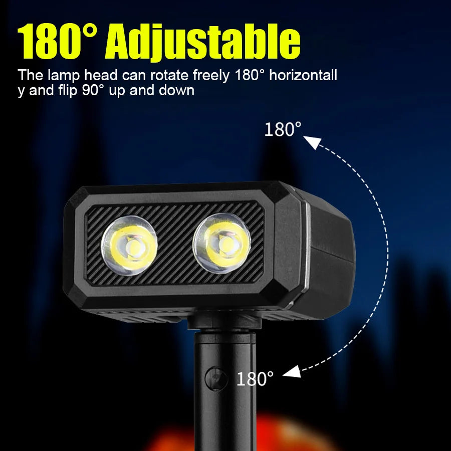 LED Magnetic Work Light Retractable 180° C Rotatable Multi-Functional Flashlight 5 Mode Outdoor Camping Inspection Auto Repair Oasis Select