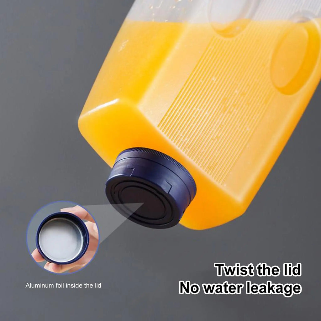 Refrigerator Juice Container Bottle Juice Bottle 2L Leak-Proof Beverage Dispenser with Scale for Iced Tea Water Coffee Milk Oasis Select