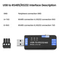 DC 5V USB to RS485/RS232 Communication Module Bidirectional Half Duplex Serial Line Converter CH343G Plug And Play Oasis Select Default Title