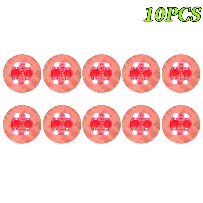 5/10/30PCS LED Coaster Lights Bar KTV Wedding Party Cocktail Drink Cup Vase Lighting Luminous Bottle Stickers Decoration Oasis Select RED-10PCS