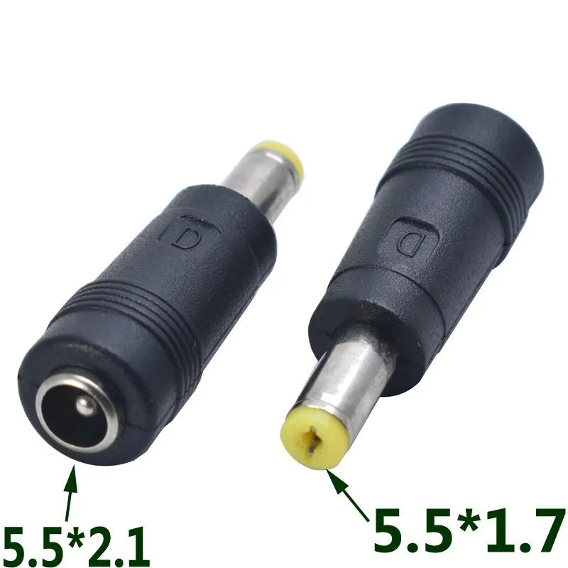 DC 5.5x2.1mm Female Jack Connectors to DC 4.0*1.7mm 3.5*1.35mm 4.8*1.7mm 7.9*5.5mm 6.3*3.0mm Male Plug Power Adapter Connector Oasis Select 5.5x1.7 to 5.5x2.1 1 PCS