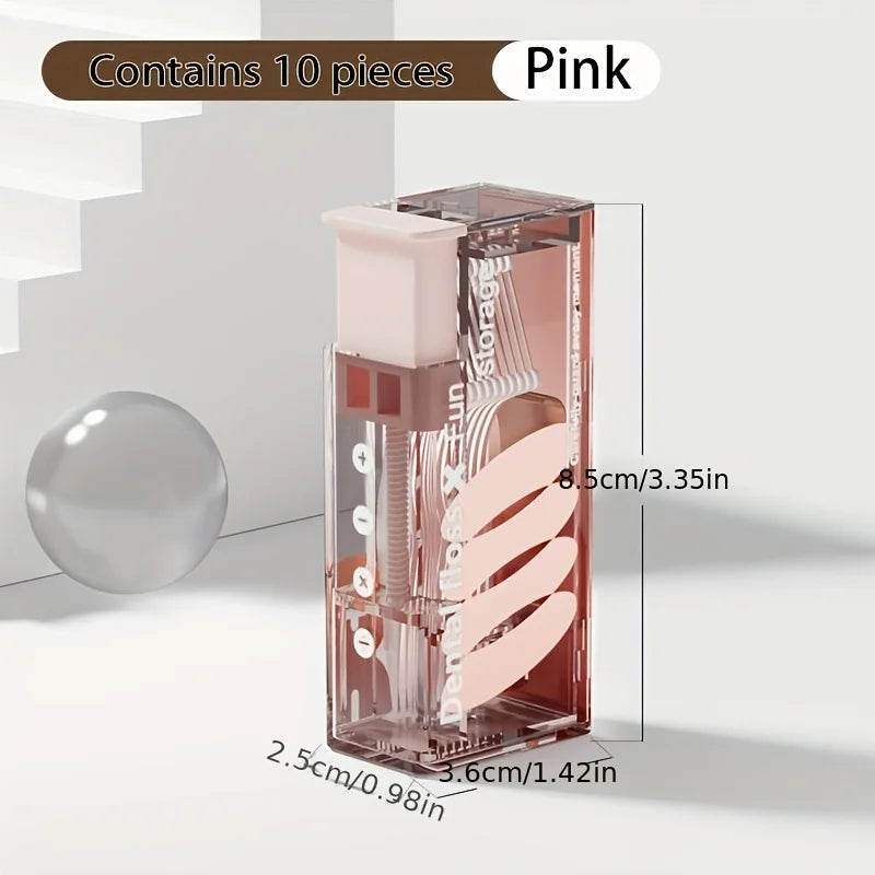 Portable Floss Dispenser Includes 10Pcs Floss Automatic Ejectable Floss Organiser Oral Care Press-on Disposable Flossing Sticks Oasis Select