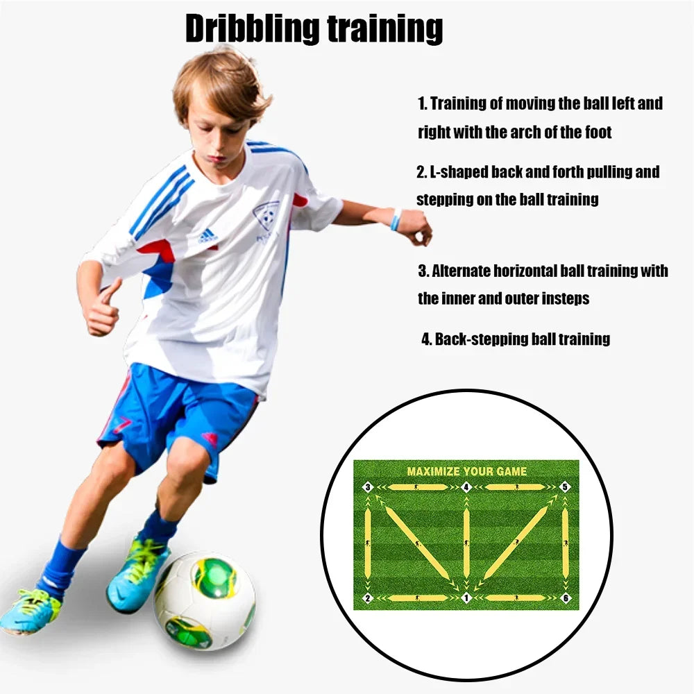 Soccer ball control training mat | Stable and silent rubber base | Digital Guidance Design | Improve ball sense, daily training Oasis Select