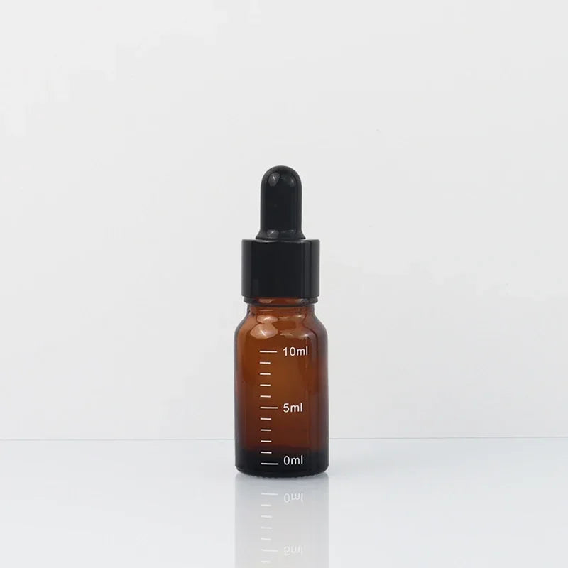 5ml-100ml Dropper Bottles With Scale Reagent Eye Drop Amber Glass Aromatherapy Liquid Pipette Bottle Refillable Bottles Travel Oasis Select 10ml