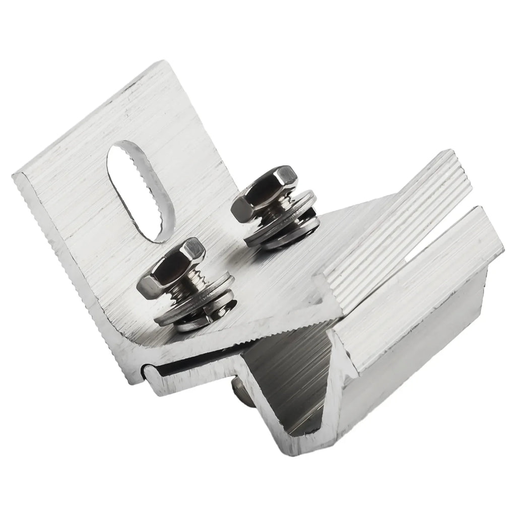 Aluminum Alloy Clamps Solar Panel Clamp Roof Mounting Silver Versatile Installation Anodized Treatment For Houses Oasis Select