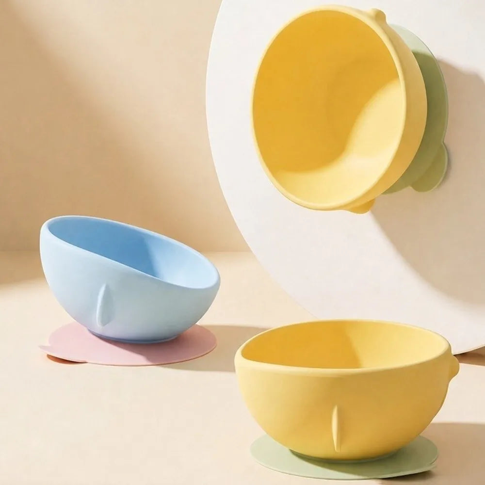 Silicone Suction Cup Pet Bowl – Anti-Spill Slow Feeder