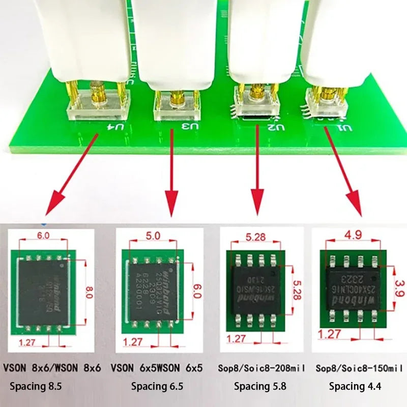 Sop8 W-son Chip Download Burn Write Probe Spring Needle Flash Eeprom Chip Burner Cable Oasis Select