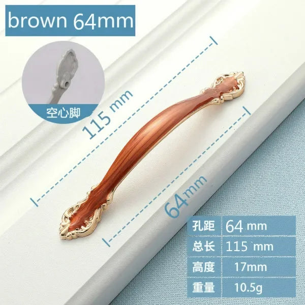 Cabinet Handles Simple Desk Drawer Pulls Cabinet Door Handles Drawer Handles Furniture Hardware Kitchen Accessories Oasis Select brown 64mm