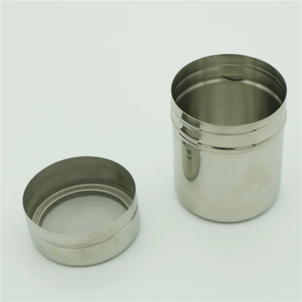 Stainless Steel Sprinkle Powder Icing Sugar Cocoa Sugar Chocolate Flour Duster Shaker Tool Seasoning Bottle For Spices Oasis Select