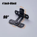 Sliding Barn Door Latch Sliding Right Angle Door Latch Door Bolt Wine Cooler Closet Window Door Latch Plug Baby Safety Latch Oasis Select 4inch-Black 90 1PC
