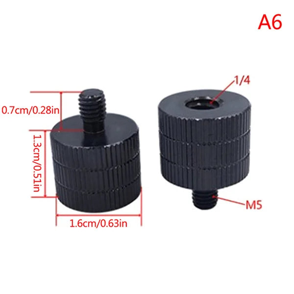 1/4 to M4 M5 M6 M8 M10 Conversion Screw 3/8" Male to Female Thread Screw Mount Adapter Standard for Projector Tripod Oasis Select A6