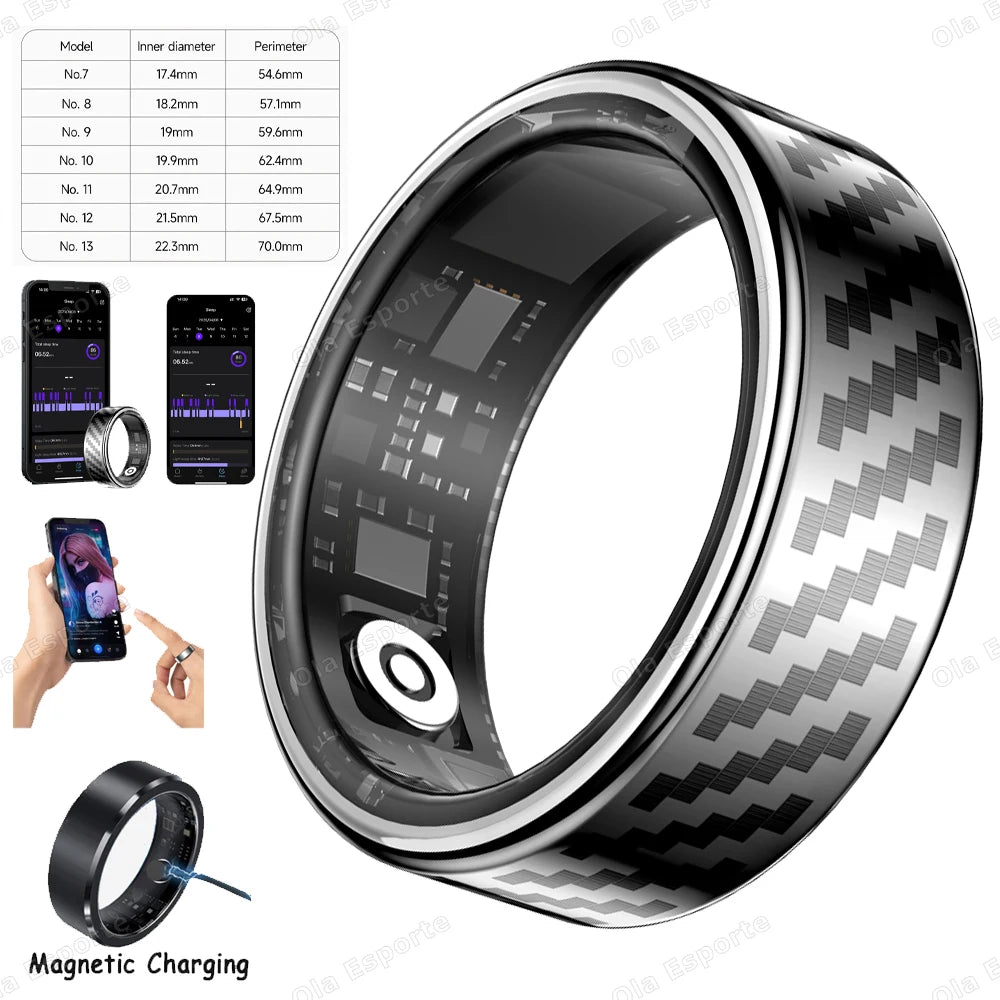 Ola Esporte Smart Ring – Heart Rate, SpO₂ & Call Alert 5ATM