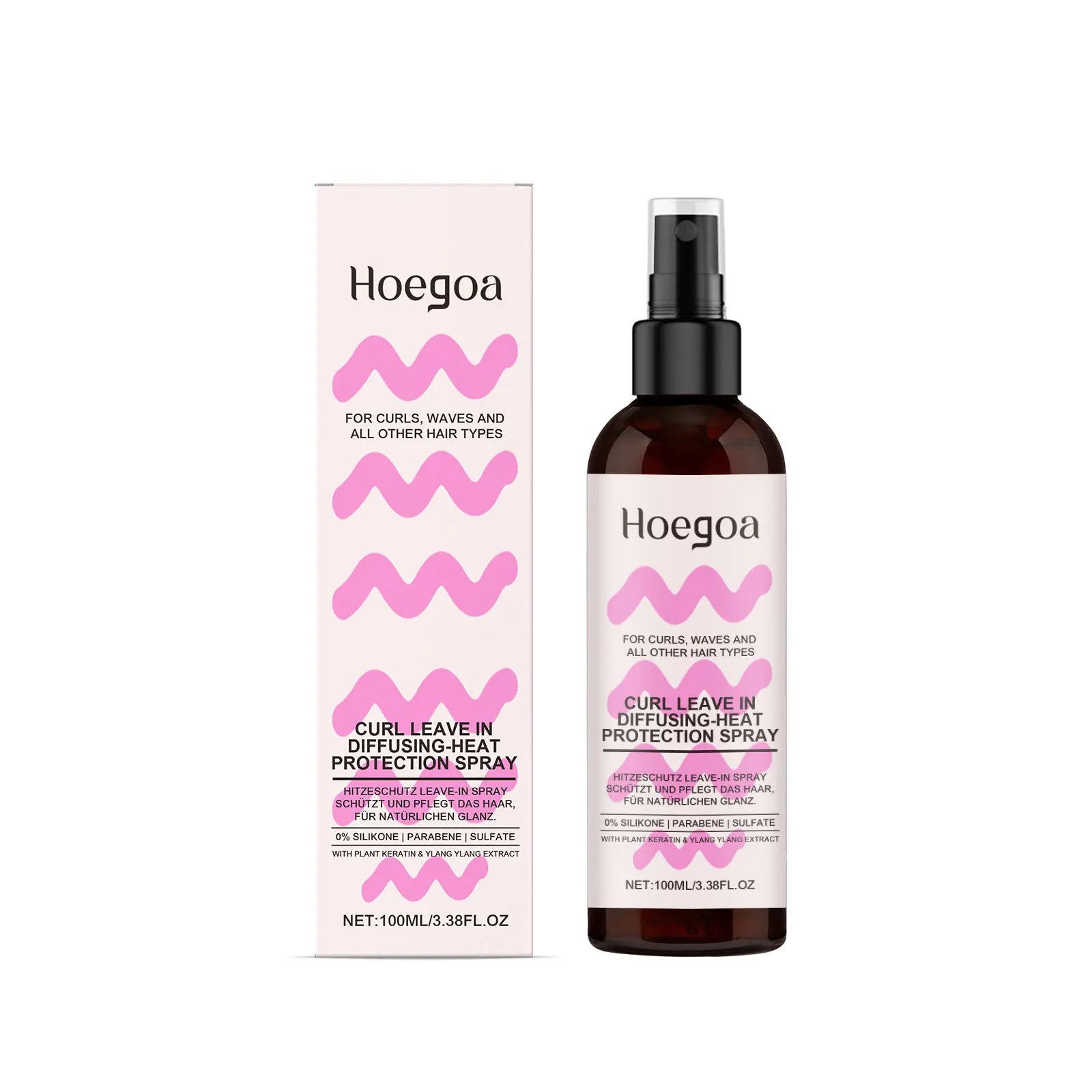 HOEGOA Anti-Frizz Curl Setting Spray – Volume & Shine 100ml
