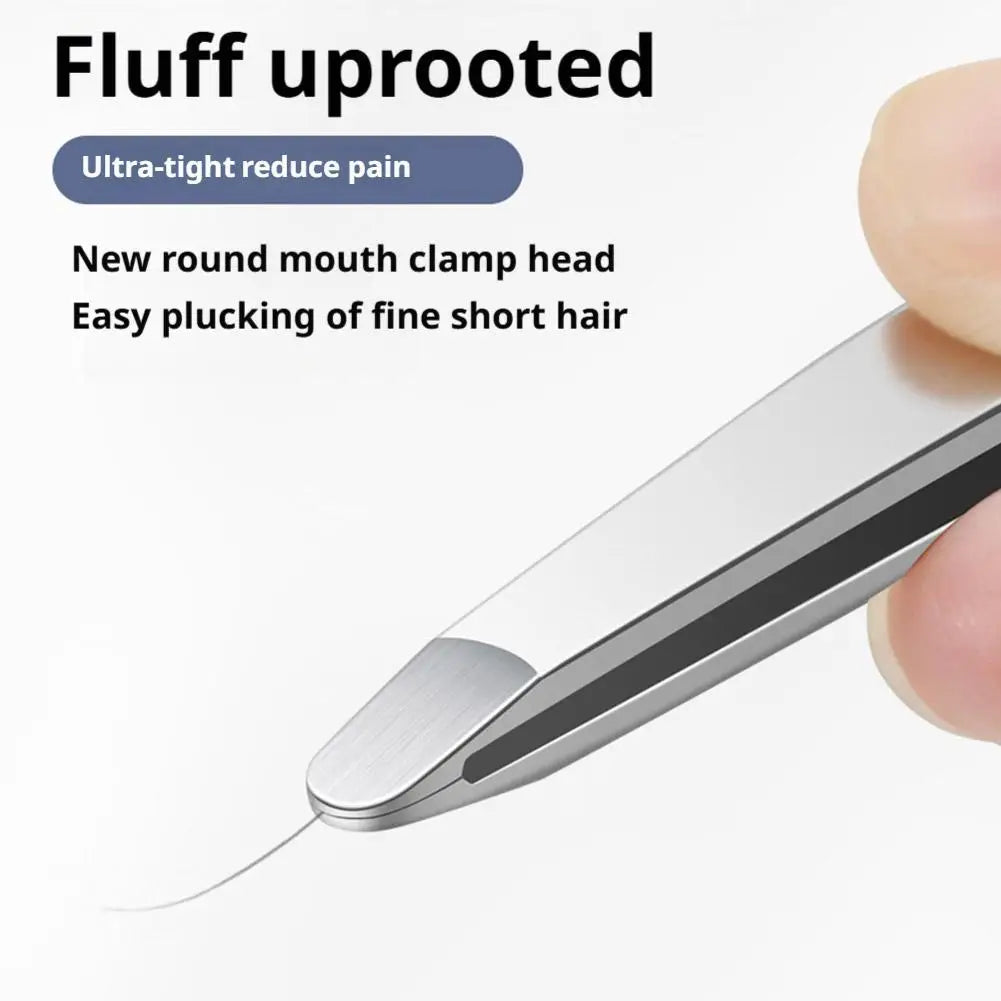 Stainless Steel Rounded Tip Tweezers – Eyebrow & Hair Removal
