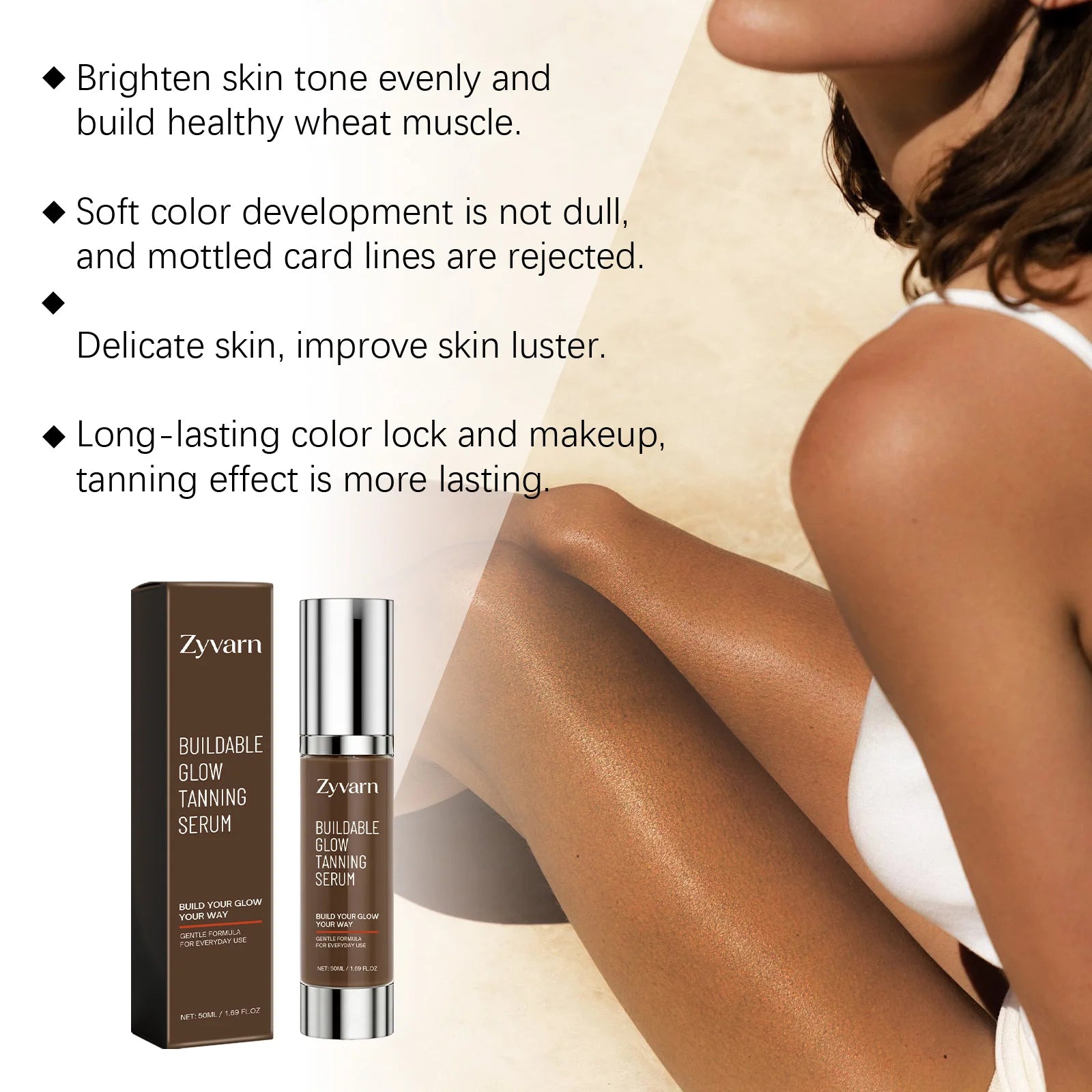 Black Essence Bronze Glow Serum – Luminous Moisturizing 50ml Self-Tanner Serum Oasis Select