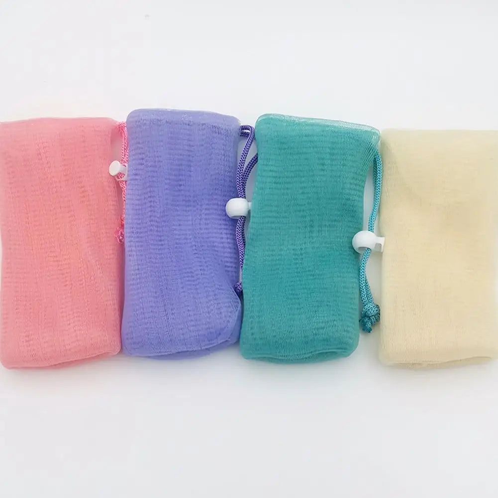 Soap Bag Exfoliating Mesh Drawstring Shower Portable Soap Pouch Travel Foaming Net Bath Body Cleaner Exfoliating Bath Pouch Oasis Select