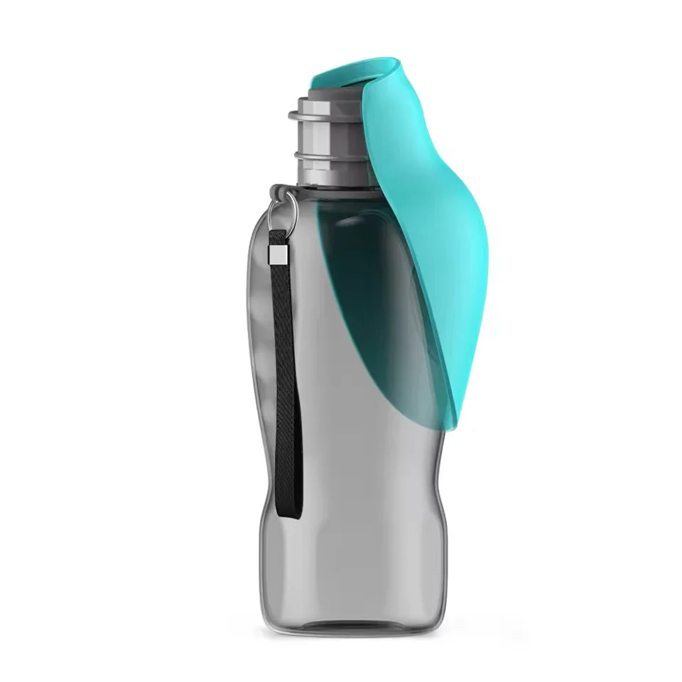 800ml large capacity dog outdoor pet water cup portable accompanying cup folding flip water feeder outdoor water bottle supplies Oasis Select green-1pcs 800ml