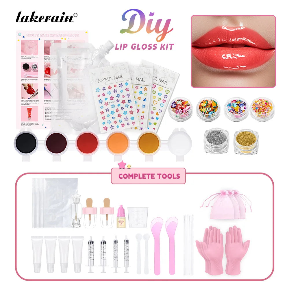 Kids DIY Lip Gloss Making Kit Creative Fun Makeup Set With Multiple Colors Easy To Use Tools Perfect Gift For Children Oasis Select SZ02350