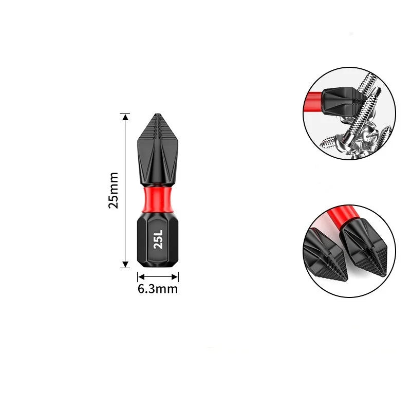 1Pcs Anti Slip And Impact Resistant Tungsten steel Screwdriver Bit Phillips Screwdriver Bit Magnetic Electric Drill Bit Stro Oasis Select 25mm