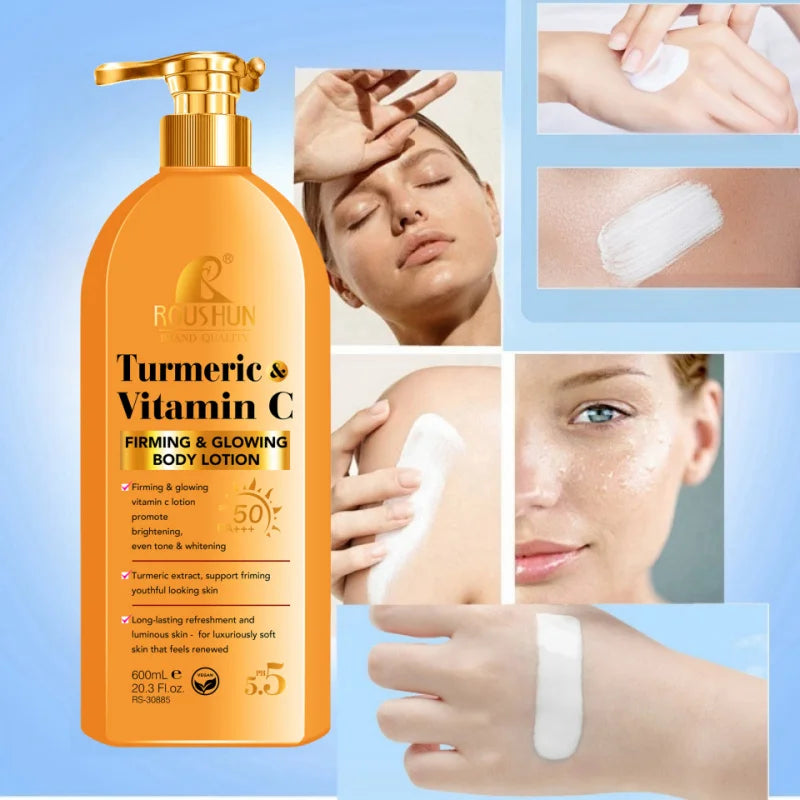 ROUSHUN Turmeric Vitamin C SPF50 Sunscreen Body Lotion 2-in-1