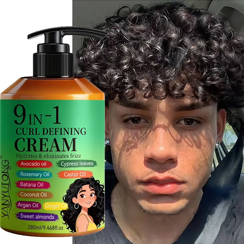280ml Curly hair Styling cream, moisturizing and smoothing formula, enhances the elasticity and shine of curly hair, easy to set Oasis Select