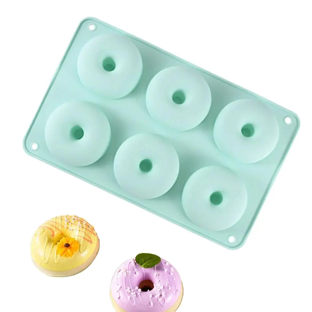 6-Cavity Silicone Donut Mold – Non-Stick Cake & Baking Pan