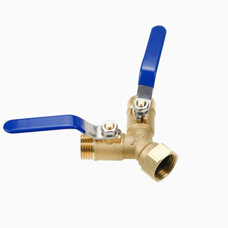 Brass Two-way Valve Long Handle Garden Irrigation 3/4 American Anti-corrosion and Anti Rust Interface Hose Splitter Oasis Select