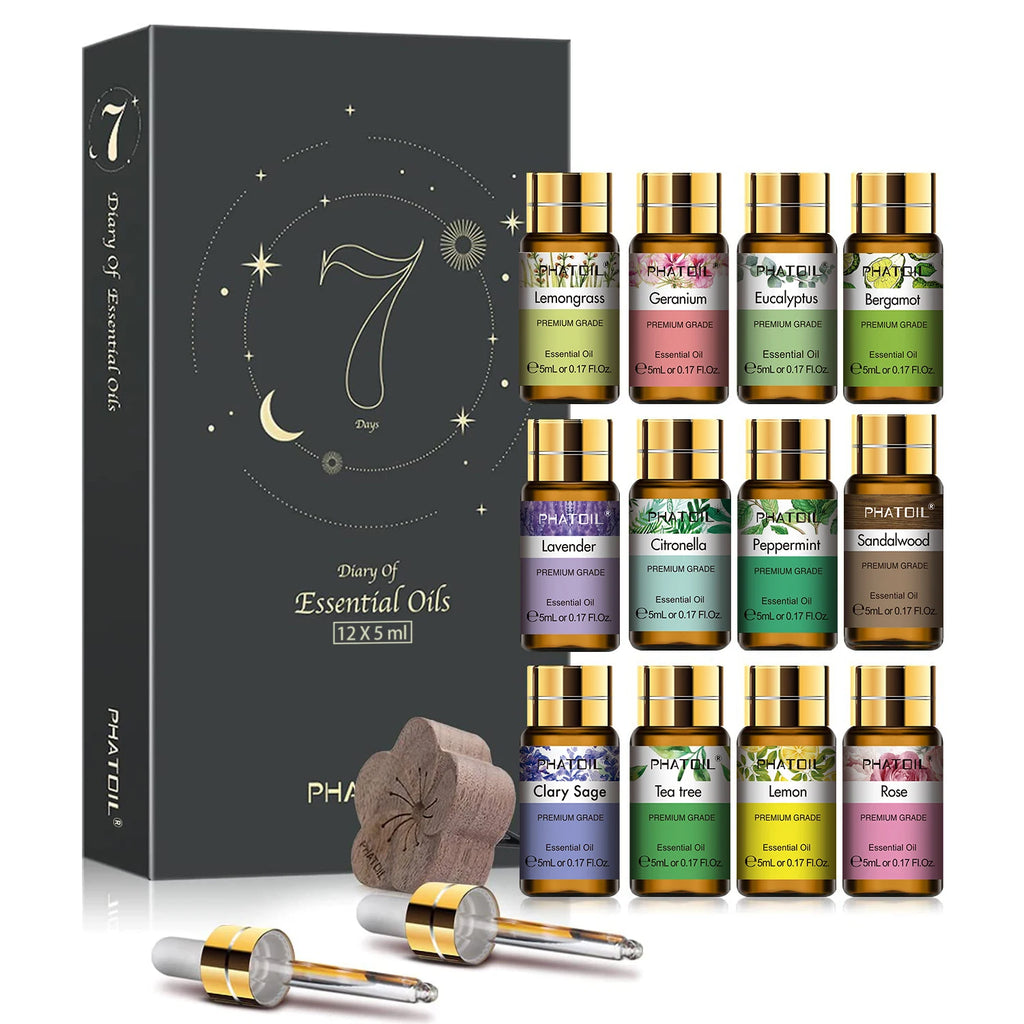 PHATOIL 15-Piece Pure Essential Oils Set – Aromatherapy Gift