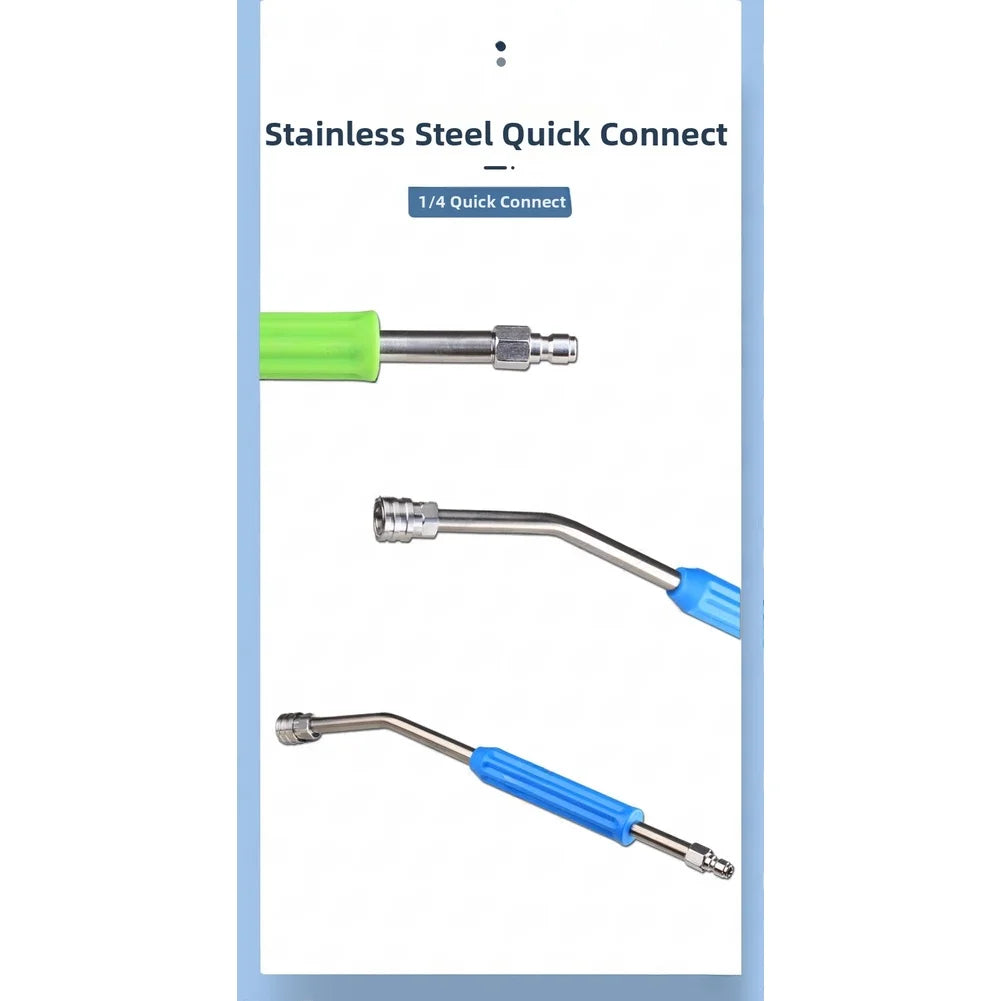 Stainless Steel 30 Degree Bent Extension Rod For High Pressure Washer, 1/4 Quick Connector, 41cm Spray Lance Oasis Select