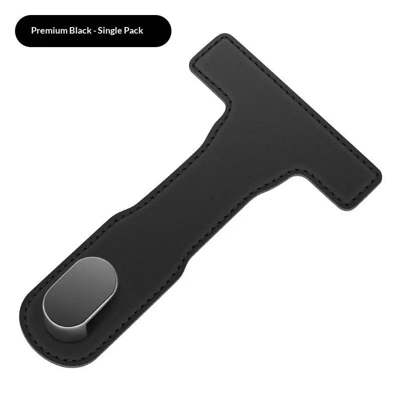 Car Glove Box Purse Hook Universal Hidden Car Hook PU Leather Hanging Hooks Interior Seat Back Hanger Hook Accessories Oasis Select Black