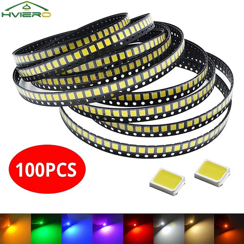 100Pcs 2835 SMD LED Chips 0.2W Ultra Bright White DIY LEDs SMD LED Chips Oasis Select