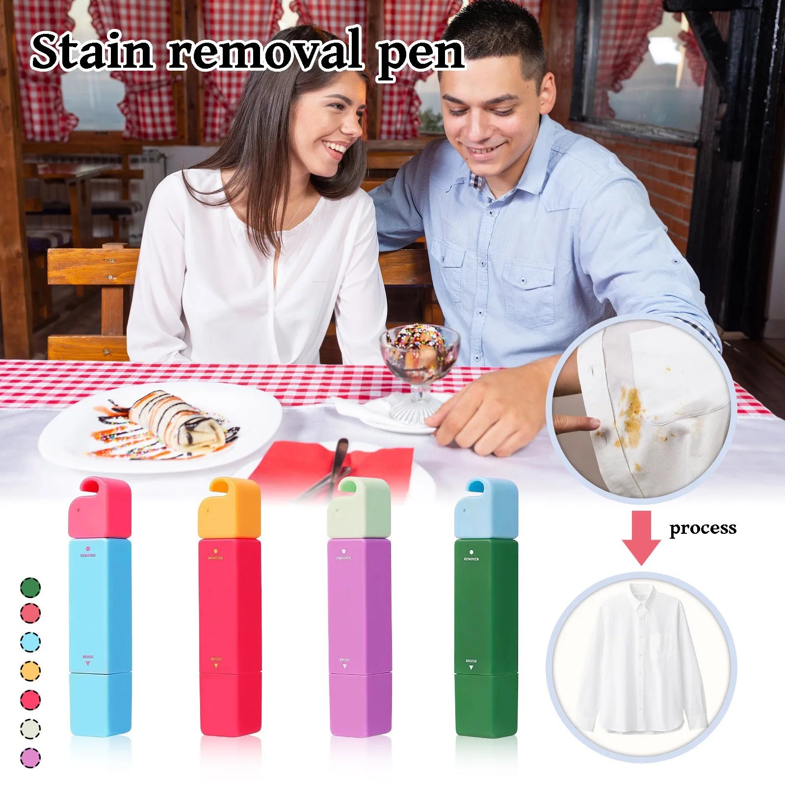Portable No-Wash Stain Remover Pen – Oil, Wine & Food Stain Remover Pen Oasis Select