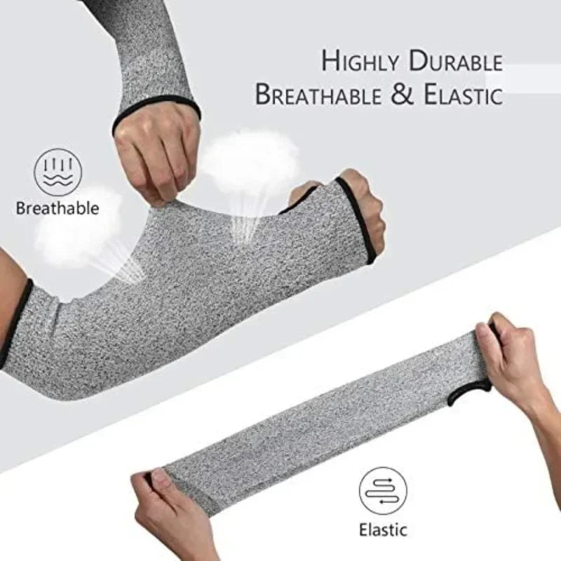 Breathable Cut Level 5 Arm Sleeves HPPE Fiber Anti-Puncture Bracers Heat Resistant for Construction Protective Gear Set Oasis Select