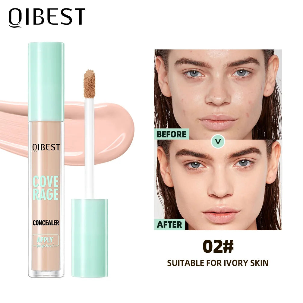 QIBEST Liquid Concealer Foundation – Matte, Full Coverage, Waterproof