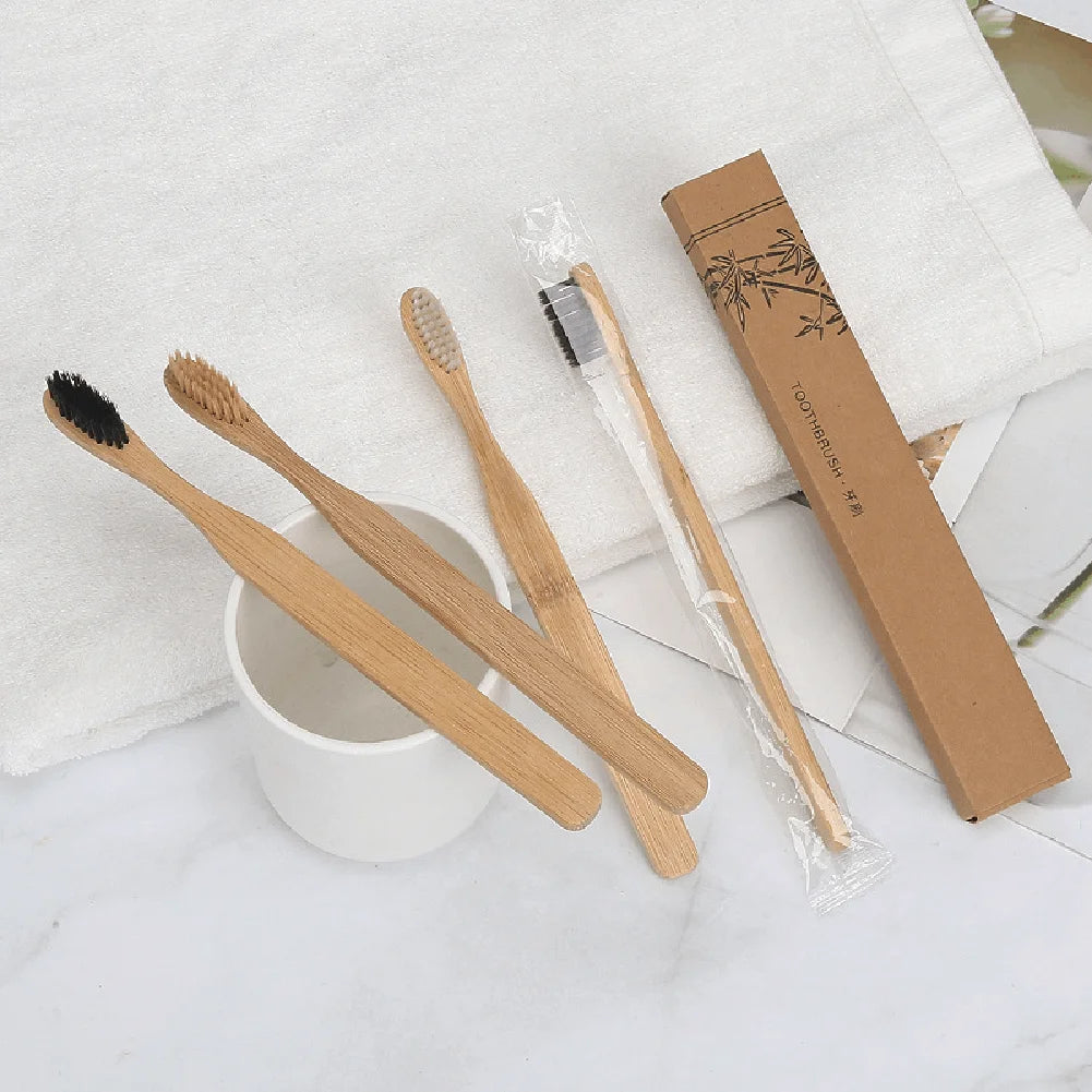 Eco Bamboo Charcoal Toothbrush – Soft Bristle 1 or 50 Pack Bamboo Toothbrush Oasis Select