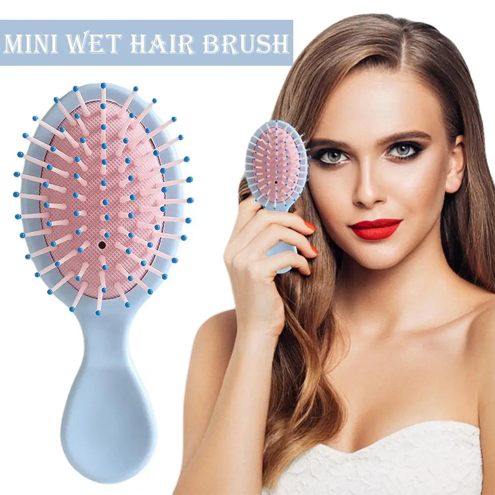 Mini Hair Brush For Women Girls,Travel Detangling Brush, Bridesmaid Party Supplies Christmas Stockings Filling Wet Hair Brushes Oasis Select