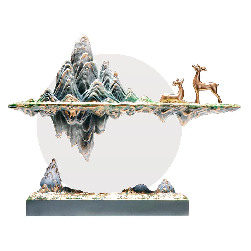 New Chinese suspension rockery decoration office desktop decoration living room art advanced sense niche housewarming gift Oasis Select