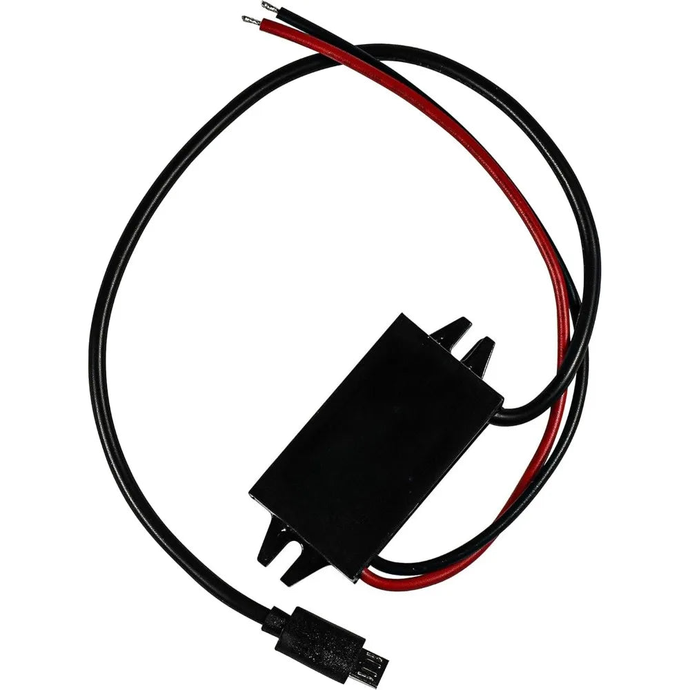 DC/DC Step Down Converter 12/24V To 5V 3A With Micro USB Male Connector Power Supply Adapter Compatible With Ring Alarm keypad Oasis Select